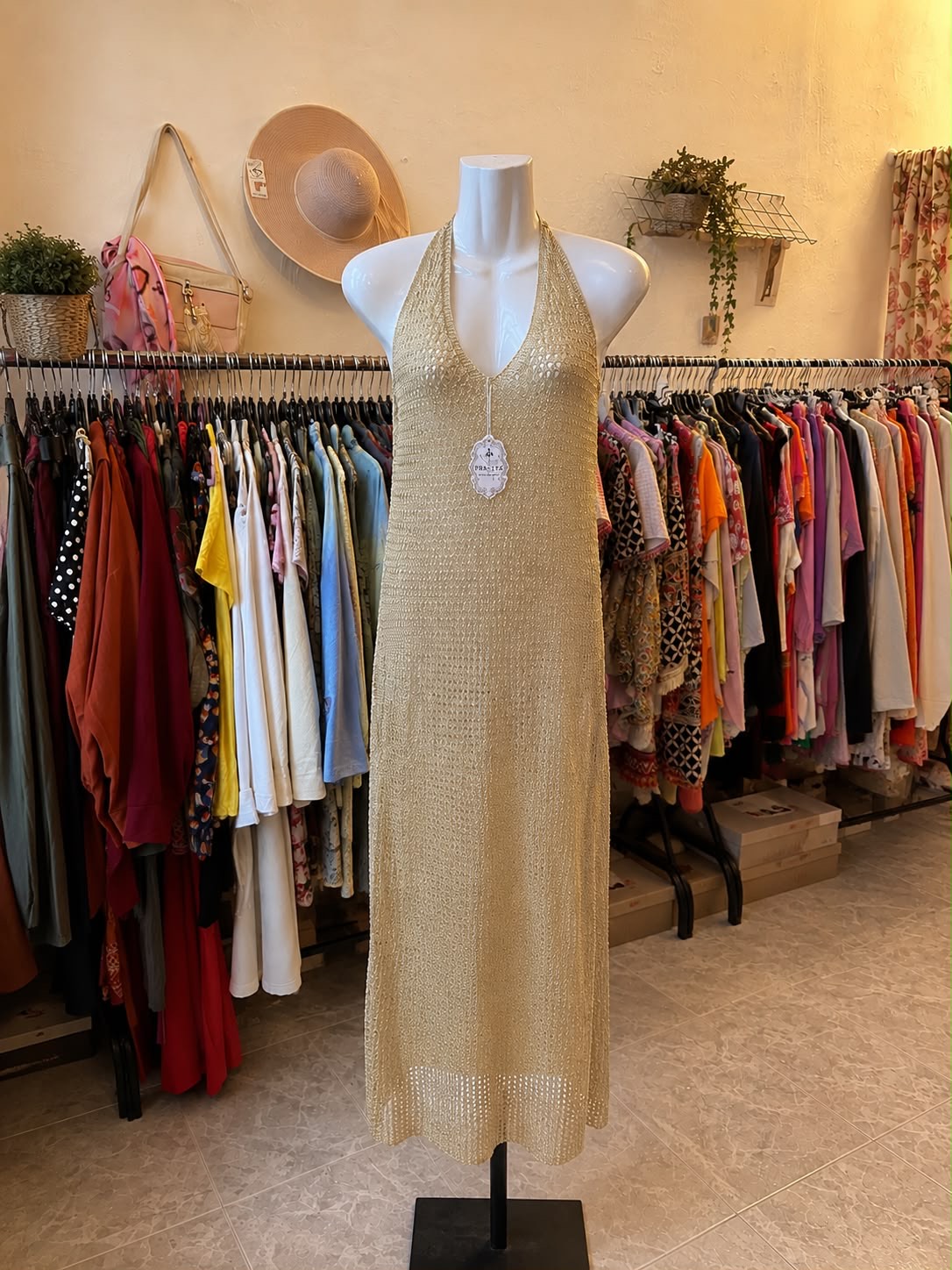 Vestido Dorado Metalizado