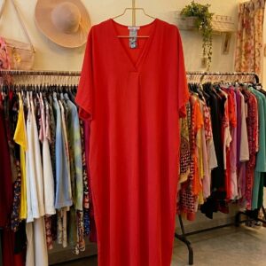 Vestido Largo Oversize Rojo